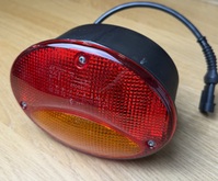 CI &amp; Roller Team Rear Oval Light Inc Fog - Red/Amber Image 1