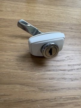 FAP Rectangular Push Lock - White