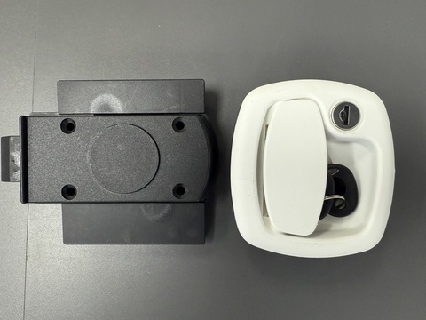 FAP Locker / Garage Lock Complete Assembly - White