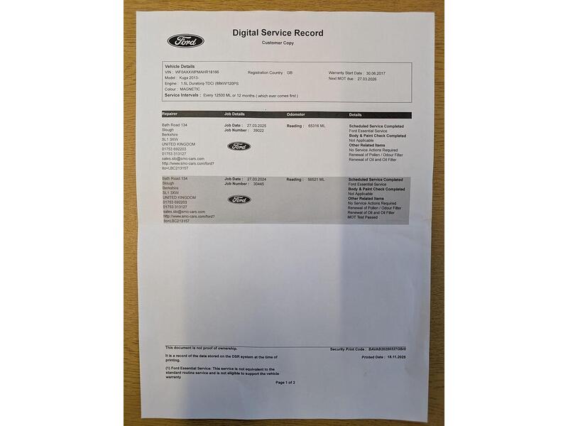 Ford 1.5 TDCi Titanium SUV 5dr Diesel Manual Euro 6 (s/s) (120 ps)