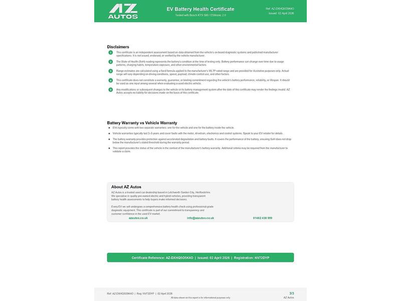 Nissan 39kWh Acenta Hatchback 5dr Electric Auto (150 ps)