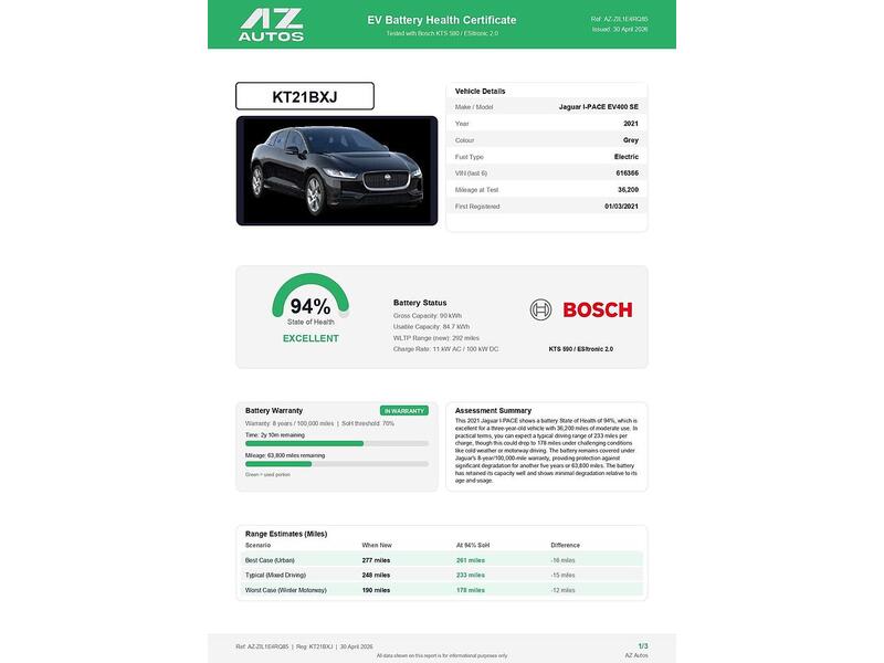 Jaguar 400 90kWh SE SUV 5dr Electric Auto 4WD (400 ps)