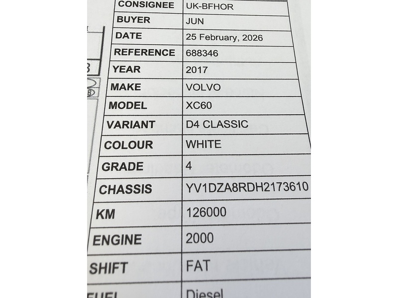 Volvo XC60 2.0 D4 SE Lux Nav SUV 5dr Diesel Manual Euro 6 (s/s) (190 ps) - U2240