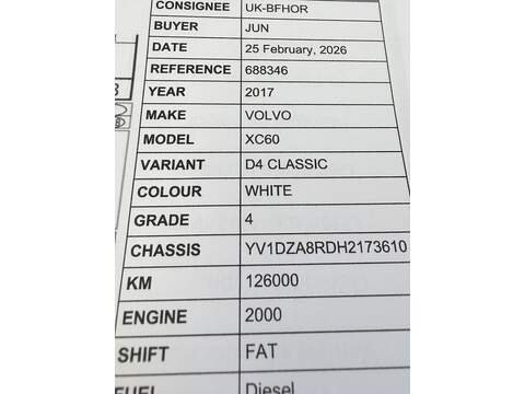 Volvo XC60 2.0 D4 SE Lux Nav SUV 5dr Diesel Manual Euro 6 (s/s) (190 ps) - U2240