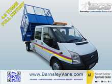 2013 63 FORD TRANSIT T460 DOUBLE CAB CAGED TIPPER EX COUNCIL FSH