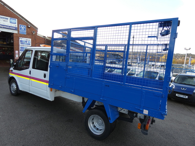 Ford 2013 63 FORD TRANSIT T460 DOUBLE CAB CAGED TIPPER EX COUNCIL FSH