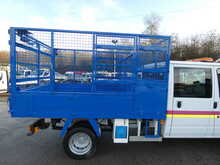 2013 63 FORD TRANSIT T460 DOUBLE CAB CAGED TIPPER EX COUNCIL FSH