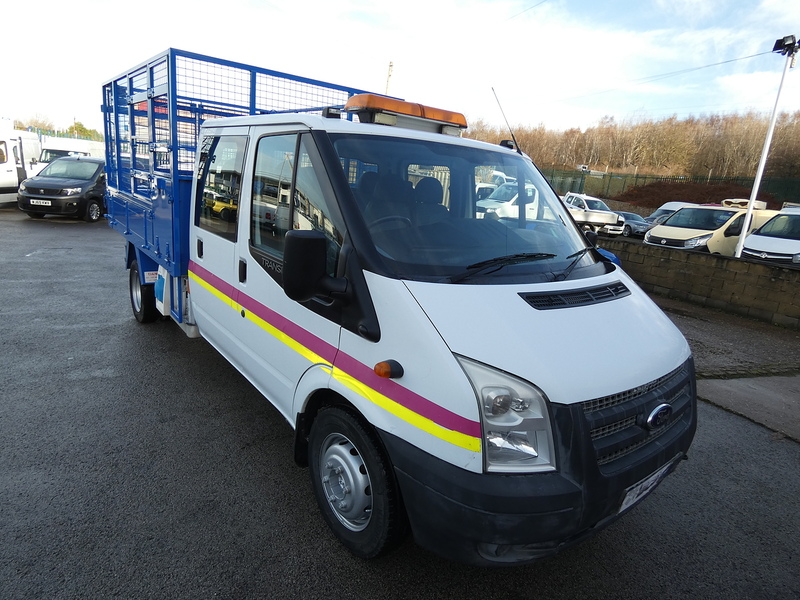 Ford 2013 63 FORD TRANSIT T460 DOUBLE CAB CAGED TIPPER EX COUNCIL FSH