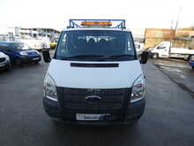 2013 63 FORD TRANSIT T460 DOUBLE CAB CAGED TIPPER EX COUNCIL FSH