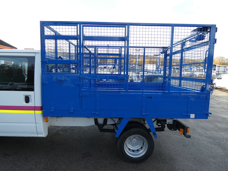 Ford 2013 63 FORD TRANSIT T460 DOUBLE CAB CAGED TIPPER EX COUNCIL FSH