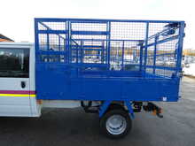 2013 63 FORD TRANSIT T460 DOUBLE CAB CAGED TIPPER EX COUNCIL FSH