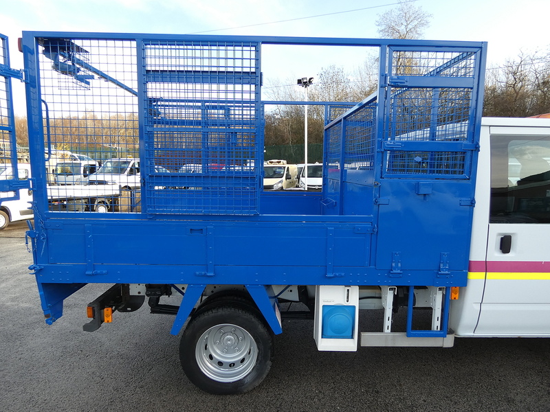 Ford 2013 63 FORD TRANSIT T460 DOUBLE CAB CAGED TIPPER EX COUNCIL FSH