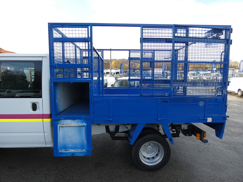 Ford 2013 63 FORD TRANSIT T460 DOUBLE CAB CAGED TIPPER EX COUNCIL FSH