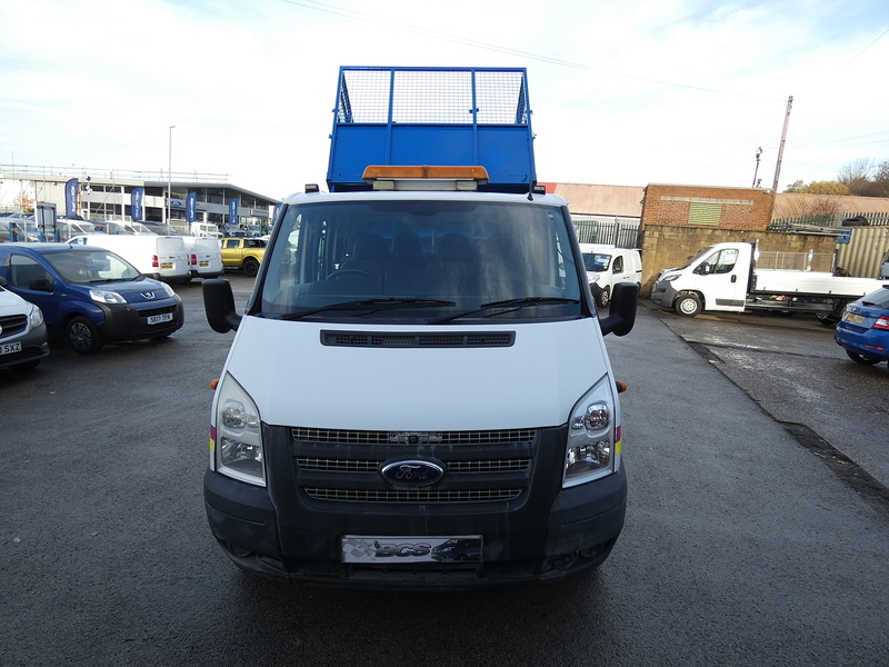 Ford 2013 63 FORD TRANSIT T460 DOUBLE CAB CAGED TIPPER EX COUNCIL FSH
