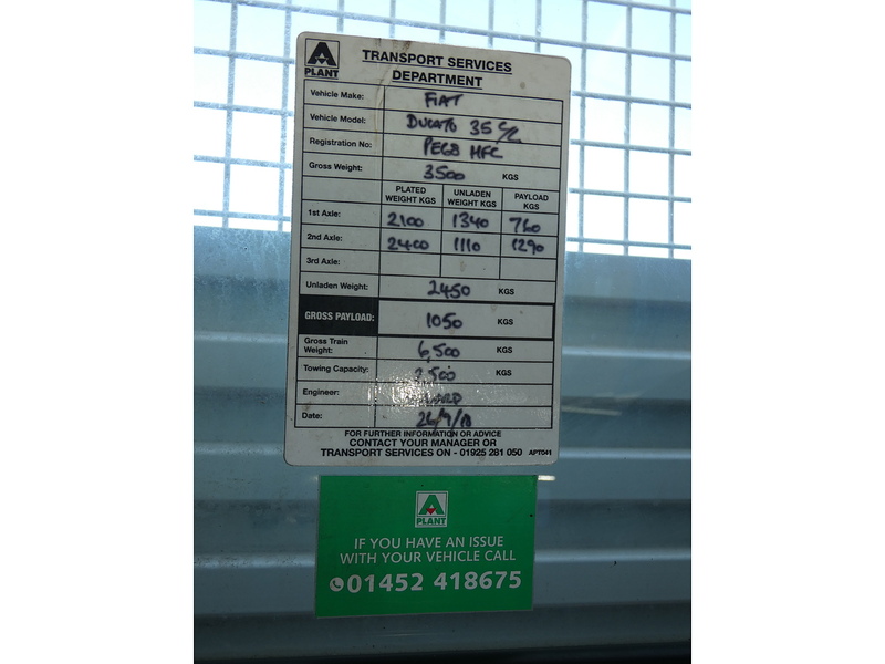 Fiat 2018 68 FIAT DUCATO 2.3 MULTIJET 35 LWB 3.6M DROPSIDE PICKUP WITH TAIL LIFT