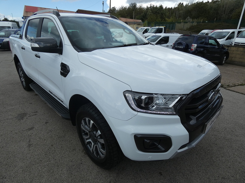 Ford 2021 71 FORD RANGER 2.0 ECOBLUE WILDTRAK AUTO DOUBLE CAB 77K WHITE STUNNING PICKUP