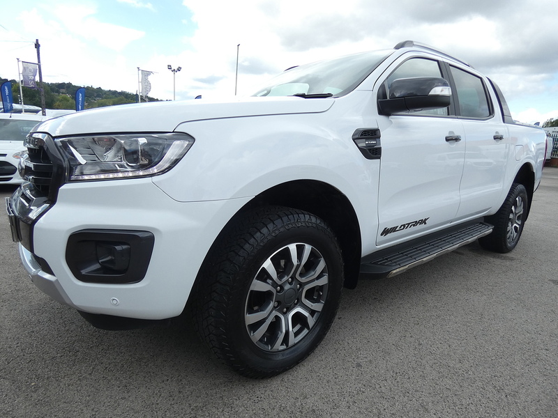 Ford 2021 71 FORD RANGER 2.0 ECOBLUE WILDTRAK AUTO DOUBLE CAB 77K WHITE STUNNING PICKUP
