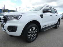 2021 71 FORD RANGER 2.0 ECOBLUE WILDTRAK AUTO DOUBLE CAB 77K WHITE STUNNING PICKUP