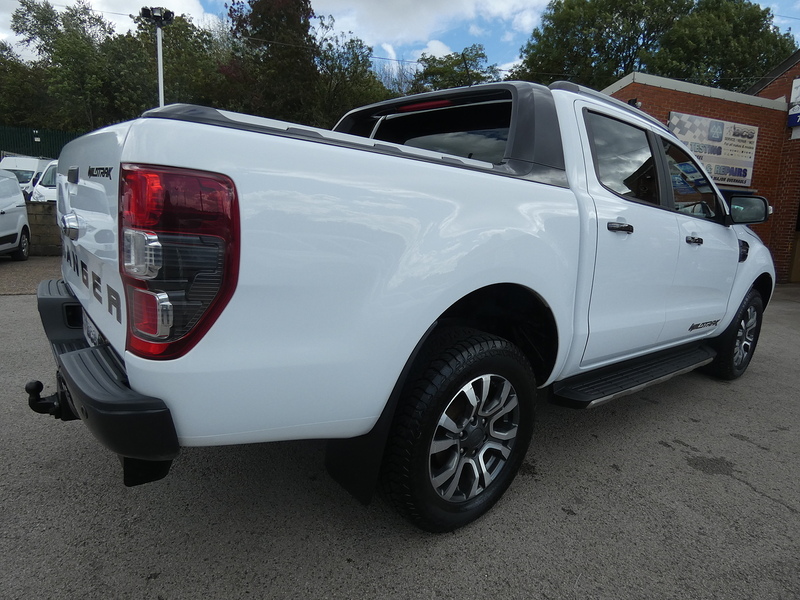 Ford 2021 71 FORD RANGER 2.0 ECOBLUE WILDTRAK AUTO DOUBLE CAB 77K WHITE STUNNING PICKUP