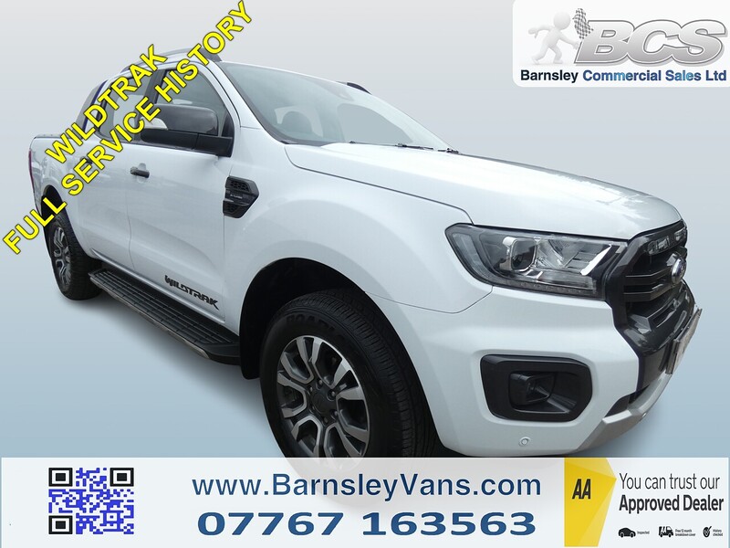 Ford 2021 71 FORD RANGER 2.0 ECOBLUE WILDTRAK AUTO DOUBLE CAB 85K WHITE STUNNING PICKUP