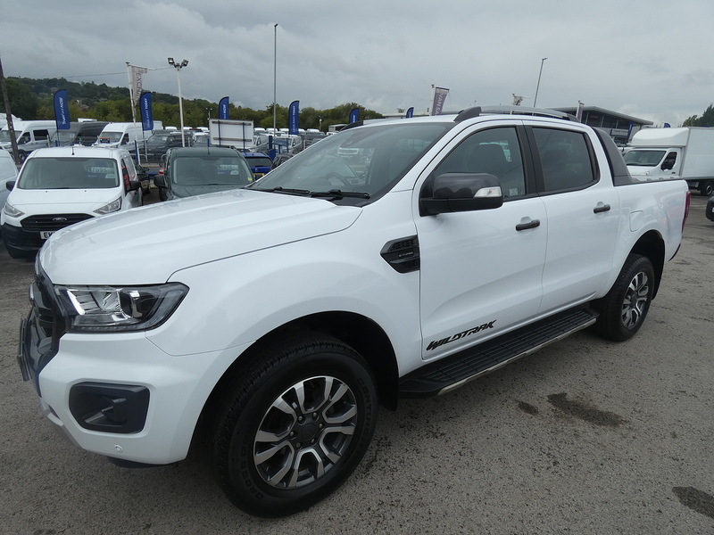 Ford 2021 71 FORD RANGER 2.0 ECOBLUE WILDTRAK AUTO DOUBLE CAB 85K WHITE STUNNING PICKUP