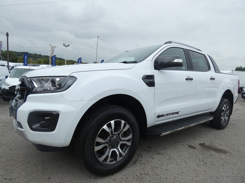 Ford 2021 71 FORD RANGER 2.0 ECOBLUE WILDTRAK AUTO DOUBLE CAB 85K WHITE STUNNING PICKUP