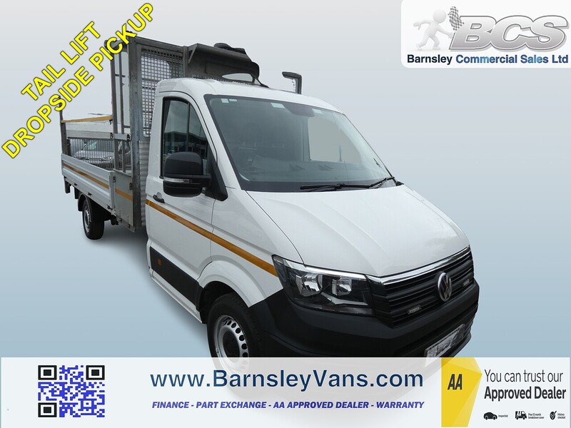 Volkswagen 2021 21 VOLKSWAGEN CRAFTER 2.0TDI CR35 STARTLINE DROPSIDE PICKUP TAIL LIFT FSH