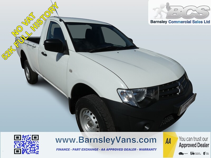 Mitsubishi 2012 12 MITSUBISHI L200 2.5 DI-D 4 LIFE SINGLE CAB 4X4 ONLY 54K FSH NO VAT