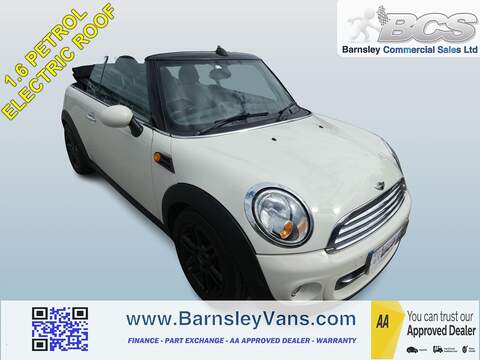 2012 12 MINI COOPER 1.6 PETROL CONVERTIBLE IN PEPPER WHITE SUMMERS COMING