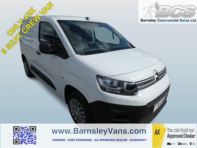 Citroen 2021 21 CITROEN BERLINGO 1.5HDI 650 ENTERPRISE 6 SEAT CREW VAN ONLY 43K