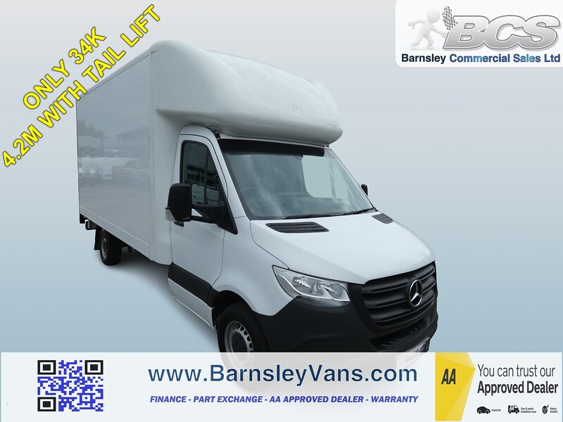 Mercedes-Benz 2022 22 MERCEDES SPRINTER 314CDI PROGRESSIVE 4.2M LUTON BOX WITH TAIL LIFT ONLY 34K
