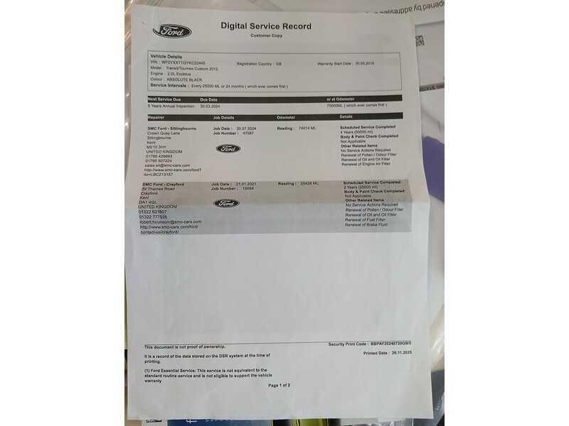 Ford 2.0 300 EcoBlue Limited Panel Van 5dr Diesel Manual L2 H1 Euro 6 (130 ps)