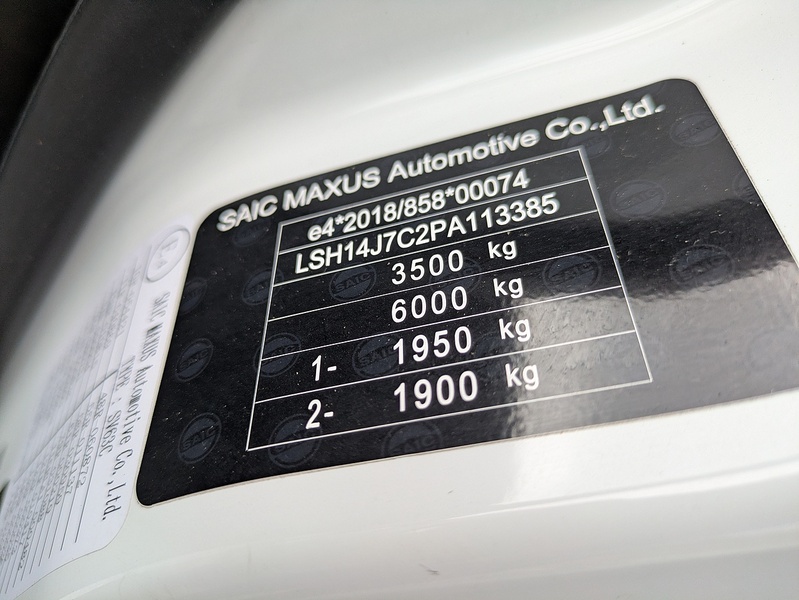 MAXUS 2.0 D20 Panel Van 5dr Diesel Manual FWD L3 H2 Euro 6 (s/s) (163 ps)