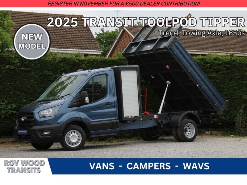 Ford Trend 350 L3 Toolpod Tipper 165ps - Great looking with top spec - IN STOCK TODAY 1996 2dr Tipper Manual Diesel