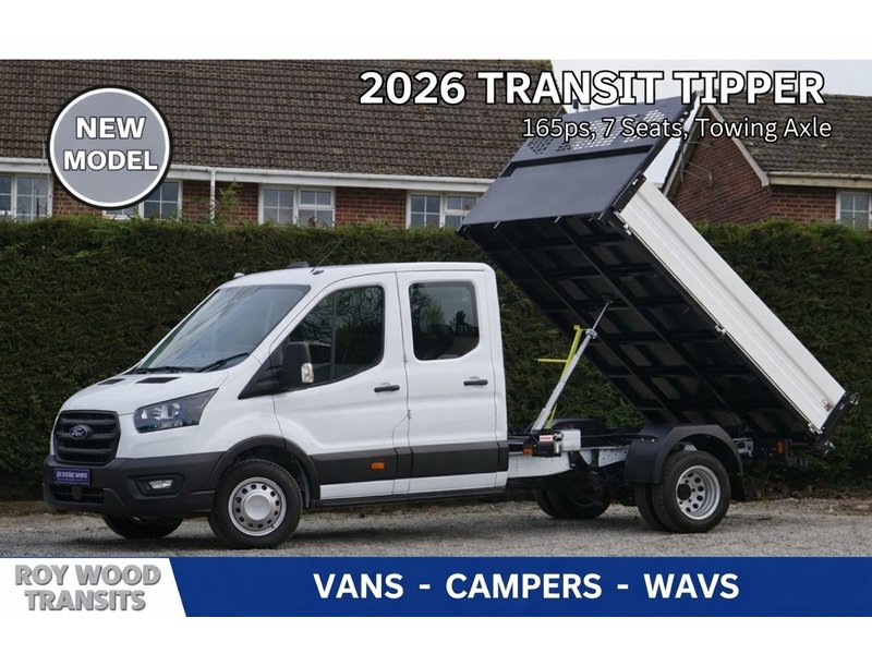 Ford 350 L3 D/CAB Tipper 165ps 2.0 Euro 6 Leader DRW & RWD, Cab Air con 2.0 5dr Tipper Manual Diesel