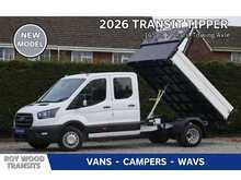 Ford Transit 350 L3 D/CAB Tipper 165ps 2.0 Euro 6 Leader DRW & RWD, Cab Air con