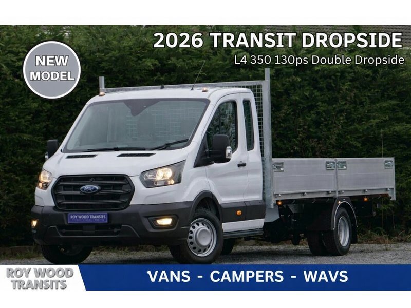 Ford 350 L4 Double Dropside 130ps - Dual rear Wheels, Euro 6, Available to order 2.0 3dr Dropside Manual Diesel