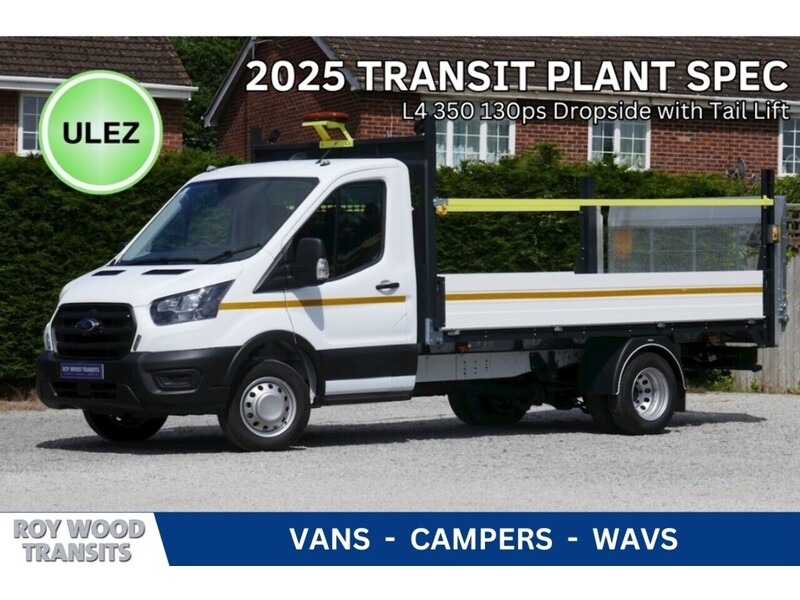 Ford 350 L4 Dropside Tail Lift Truck 165ps Euro 6 - Towing axle with 7,000kg gross train mass 1996 Dropside Manual Diesel