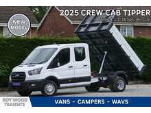 Ford Transit 350 L3 Trend Crew Cab Tipper 165ps Euro 6 Diesel
