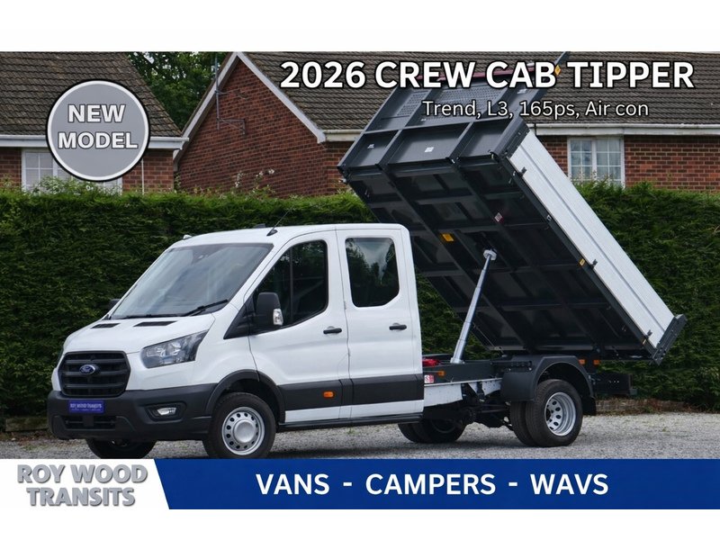 Ford 350 L3 Trend Crew Cab Tipper 165ps Euro 6 Diesel 1996 4dr Tipper Manual Diesel