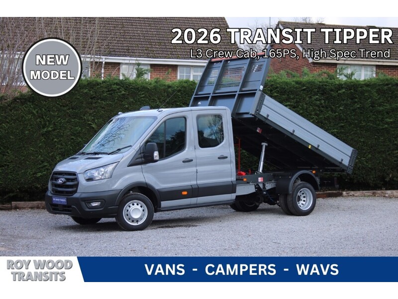Ford 350 L3 Trend Double Cab Tipper 165ps - 7000kg Gross Train Mass 2.0 5dr Crewcab Manual Diesel