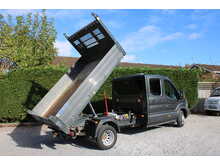 Ford Transit 350 L3 Crew Cab 170ps Bison Tipper - Air Con - 6,300kg train mass