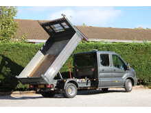 Ford Transit 350 L3 Crew Cab 170ps Bison Tipper - Air Con - 6,300kg train mass