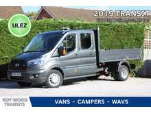 Ford Transit 350 L3 Crew Cab 170ps Bison Tipper - Air Con - 6,300kg train mass