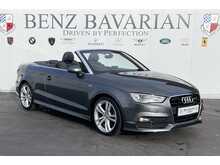 Audi A3 Cabriolet 1.4 TFSI CoD S line Convertible 2dr Petrol Manual Euro 6 (s/s) (Nav) (150 ps)