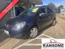 2013 Vauxhall Zafira Exclusiv Wheelchair Access Vehicle
