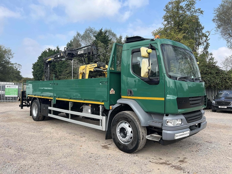 DAF 6.7l 18 TON DROPSIDE WITH ATLAS CRANE BLOCK GRAB - MANUAL