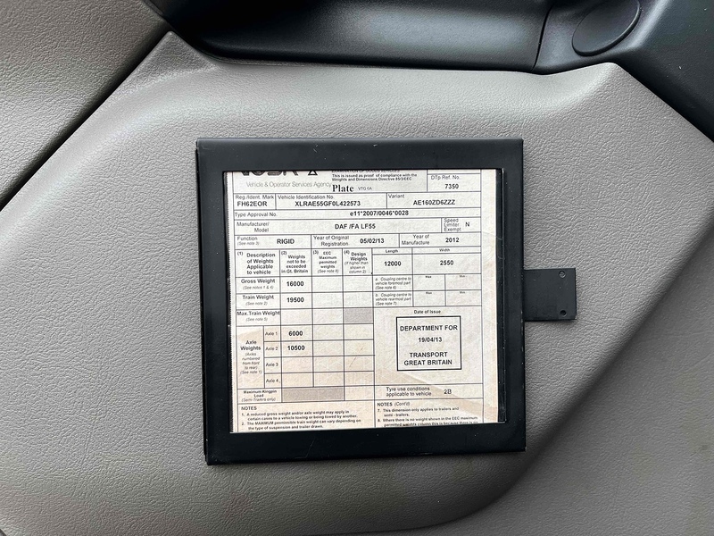 DAF 55.220 6.7 15 Ton Dropside Crane Lorry Grab Truck Manual Diesel