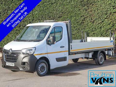 Renault Master 35S14 2.3HPI 136BHP BUSINESS 14'1"/4.3M XLWB DROPSIDE PICK UP, Bluetooth, Reversing Camera,
