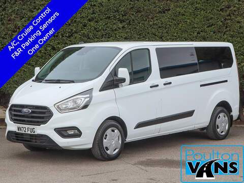 Ford Transit Custom 320 Trend 2.0tdci, 130ps, L2 LWB 9 Seat Minibus, Air Con, Cruise Control, Heated Screen, Privacy Glass, Electric Folding Mirrors